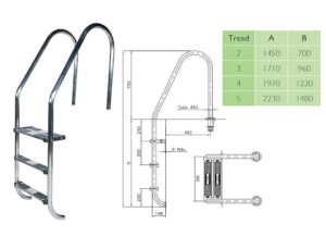 Certikin Standard Stainless Steel Ladders - 1.7" / 43mm