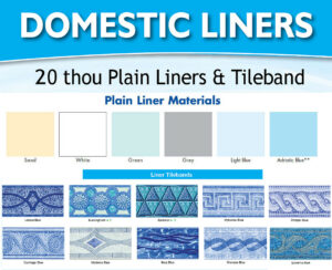 Swimming Pool Plain & Tileband 20 thou Thick Liners