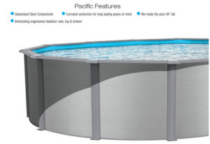 Pacific Silvermist 10' x 16' Oval Above Ground Pool 48" Deep - Image 3