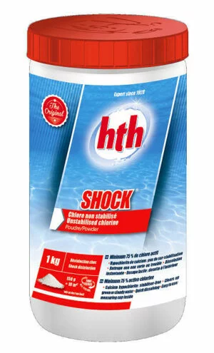 HTH1KG shock granules 700h v18 swimming pool chemicals,HTH chemicals,Pool chemicals,HTH Bromine Tablets,HTH pool chemicals,fi-clor swimming pool chemicals,pool chlorine,chemicals,spa chemicals,spa pool chemicals,chlorine,chlorine shock treatment,Spa chemicals