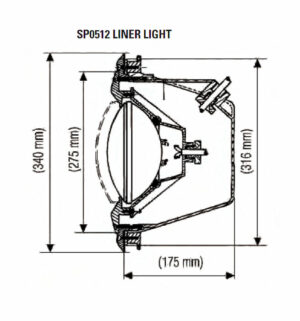 Hayward SP0512L Concrete Light 770h z1 v16 Swimming Pool Light - Par56 300w 12v, Hayward Eurolite Underwater Pool Light,Hayward Concrete Swimming Pool Light SP0512C