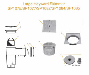 Hayward Skimmer Spares - SP1075-77, SP1082-85