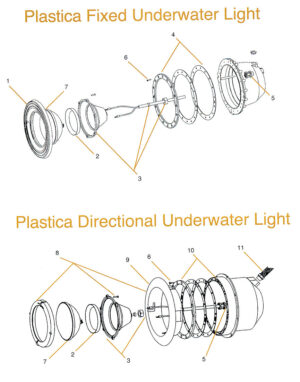Plastica lights 1100h v16 Plastica Swimming Pool Light Spares