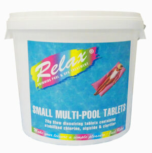 Relax 5kg mini multi tabs 750h v16 Relax Multi-Pool Mini Chlorine Tablets - Relax Swimming Pool Multi-Pool Chlorine Tablets,Plastica Pool Chemicals,spa chemicals,chlorine,pool chlorine,Chlorine tablets,chlorine,swimming pool chemicals,swimming pool chemical,spa chemical,spa pool,chlorine chemicals