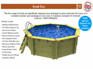Small Eco Pool 700h z1 v16 Plastica Fun Wooden Starter Pools,Plastica ECO Wooden Pool - 4m Diameter