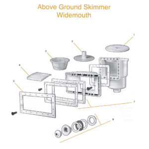 above ground skimmer spares 1100h v16 Above Ground Skimmer & Inlet Return Spares