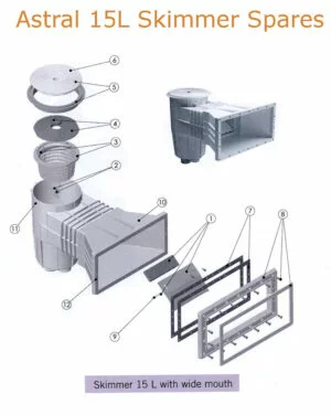 Astral Wide Mouth Skimmer Spares - 15ltr