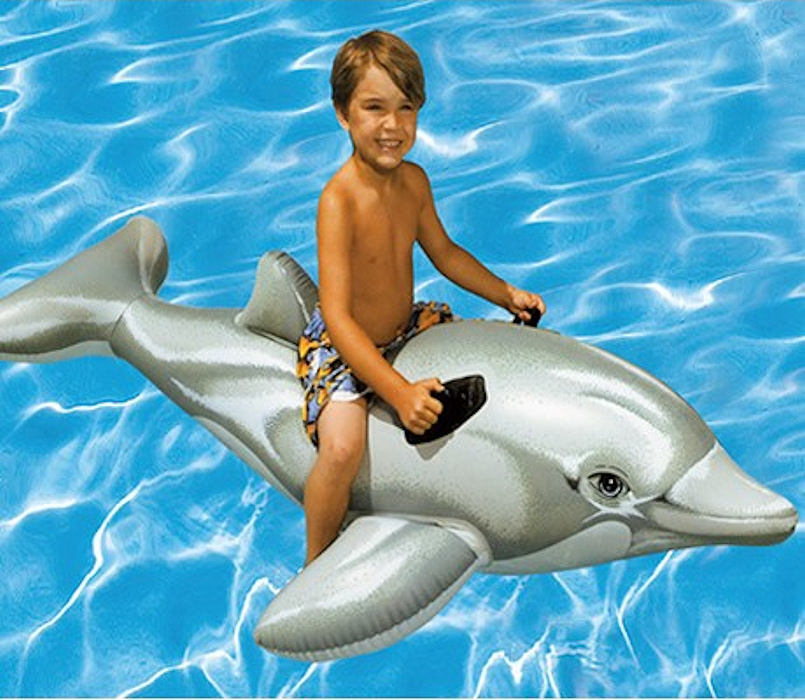 intex dolphin ride on