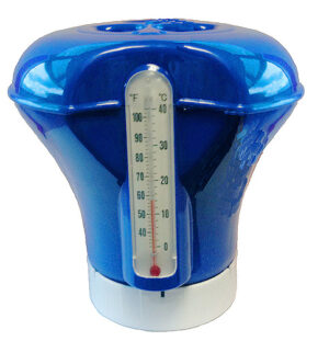 floatingdispenserthermometer500hv10 Swimming Pool Floating Dispenser & Built In Thermometer