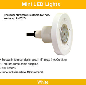 mini led white 500h v18 Wooden Swimming Pool LED Lights