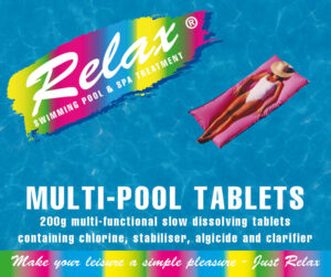 relax multi tabs front 700h v16 Relax Swimming Pool Multi-Pool Chlorine Tablets,Plastica Pool Chemicals,spa chemicals,chlorine,pool chlorine,Chlorine tablets,chlorine,swimming pool chemicals,swimming pool chemical,spa chemical,spa pool,chlorine chemicals