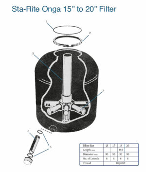 sta rite onga new 1100ha v16 Sta-Rite Onga 15 to 20 Filter Spares