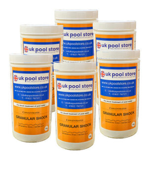 Swimming Pool Shock Tub - UKPS 6 x 1kg