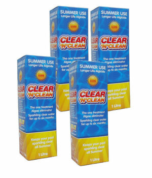 Swimming Pool Clear 'N' Clean Algicide - 1 Litre x 4