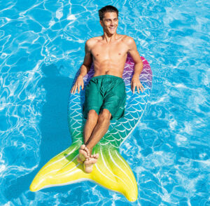 Intex mermaid tail float 600w z2 v23 18 Pocket Suntanner Swimming Pool Lounger