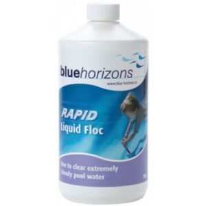 BlueHorizons RapidLiquidFloc 400px 500x500 1 Blue Horizons Ultimate Water Clarifier Concentrate - supplying a range of Blue Horizons swimming pool Chemicals. For all your Pool Chemical needs contact UK Pool Store